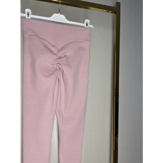 Legginsy push up Lenoshka - bladoróżowe