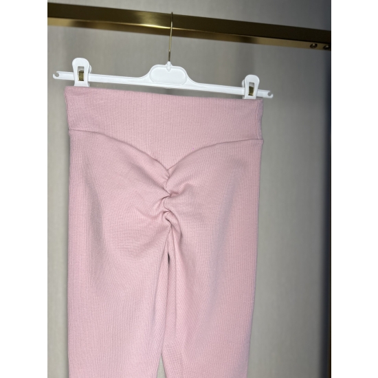 Legginsy push up Lenoshka - bladoróżowe