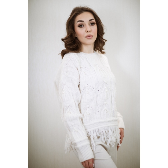 Sweter damski - ecru