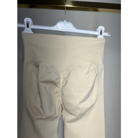 Legginsy push up - beżowe