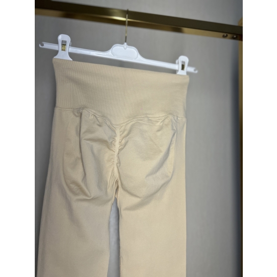 Legginsy push up - beżowe